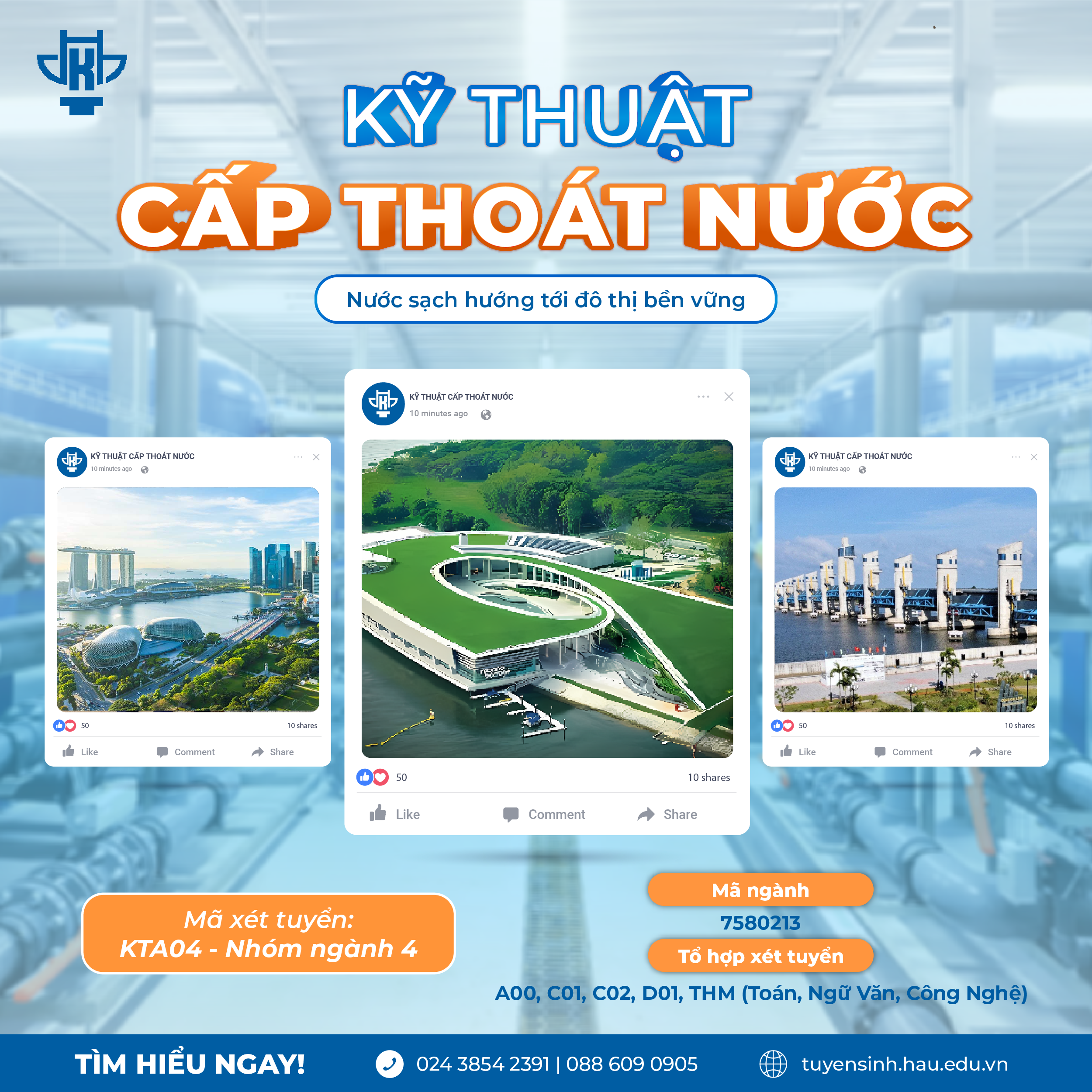 Kỹ thuật cấp thoát nước – Ngành học cho những ai muốn “vận hành sự sống” trong từng công trình